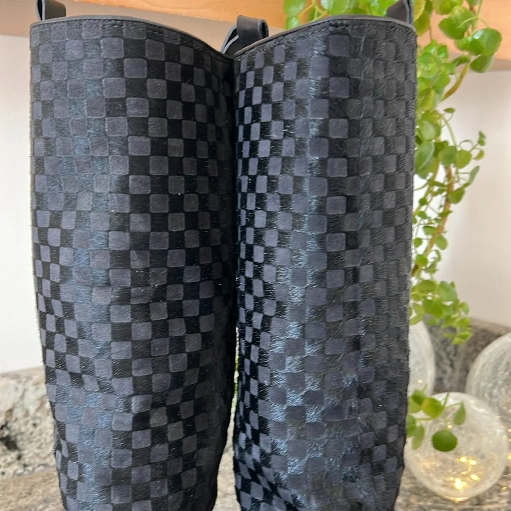 Louis Vuitton Calf Hair Damier Boots